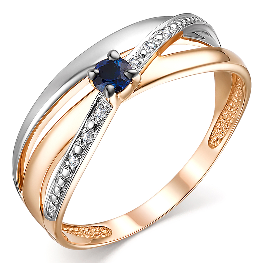 Кольцо, золото, сапфир, 13836-102